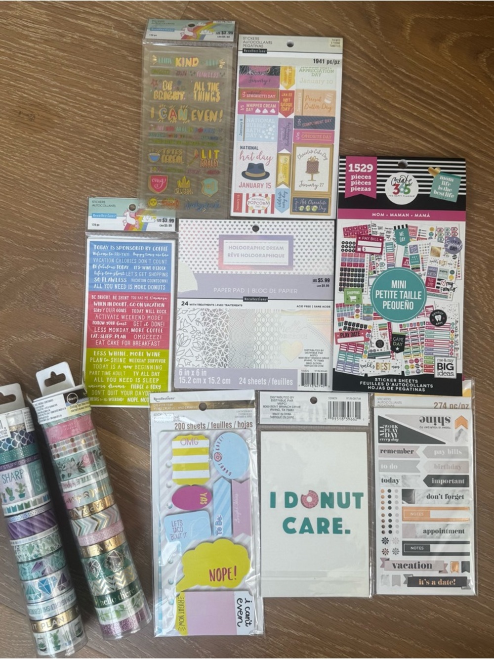 Recollections Sticky Note & Tab Set - Yellow, Pink, Light Blue, Teal